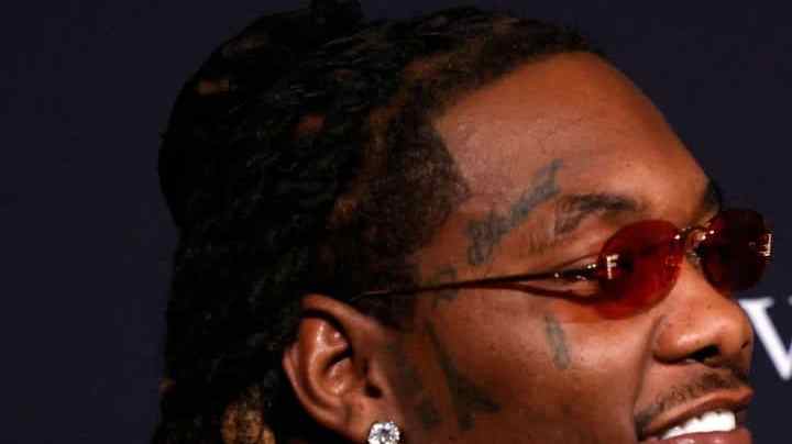 US rapper Offset (L) and US rapper Cardi B arrives for the Recording Academy and Clive Davis pre-Grammy gala at the Beverly Hilton hotel in Beverly Hills, California on February 4, 2023. (Photo by Michael TRAN / AFP) (Photo by MICHAEL TRAN/AFP via Getty Images)