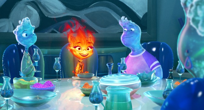 Ember and Wade in Pixar's Elemental