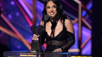 HOLLYWOOD, CALIFORNIA - MARCH 27: Becky G accepts the Latin Pop/Reggaeton Song Of The Year award for “MAMIII” onstage during the 2023 iHeartRadio Music Awards at Dolby Theatre on March 27, 2023 in Hollywood, California. (Photo by Jeff Kravitz/FilmMagic)