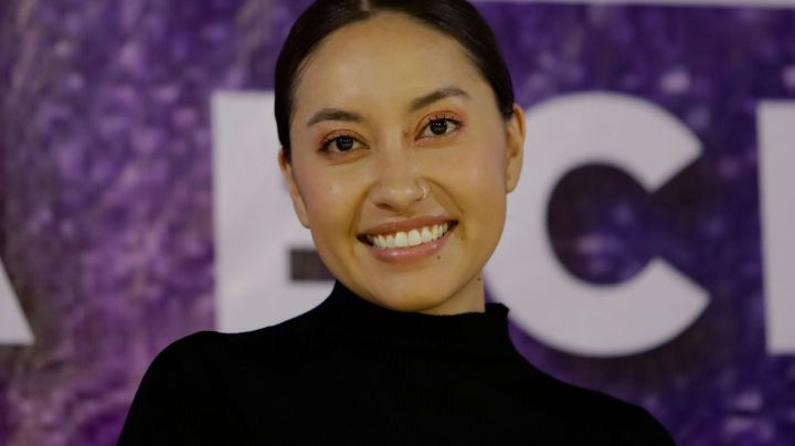 Katya Echazarreta, the first Mexican woman to travel into space on the Blue Origin NS-21 mission aboard the New Shepard spacecraft, inside an auditorium after the unveiling of a plaque and inauguration of a planetarium at Utopia Liberty that bears her name. (Photo by Gerardo Vieyra/NurPhoto via Getty Images)