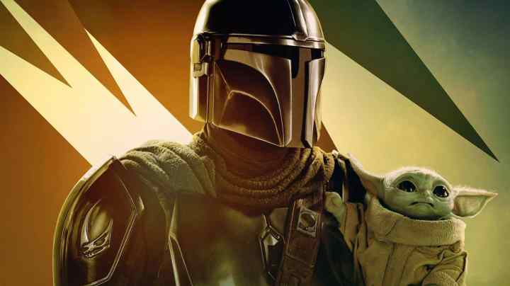 The Mandalorian season 3 Mando and Grogu in character poster