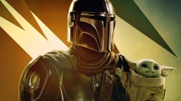 The Mandalorian season 3 Mando and Grogu in character poster