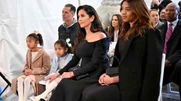 HOLLYWOOD, CALIFORNIA - MARCH 15: (L-R) Bianka Bryant, Capri Bryant, Vanessa Bryant and Natalia Bryant attend the unveiling of Kobe Bryant's Hand & Footprints now permanently placed in the forecourt of the TCL Chinese Theatre on March 15, 2023 in Hollywood, California. (Photo by Axelle/Bauer-Griffin/FilmMagic)