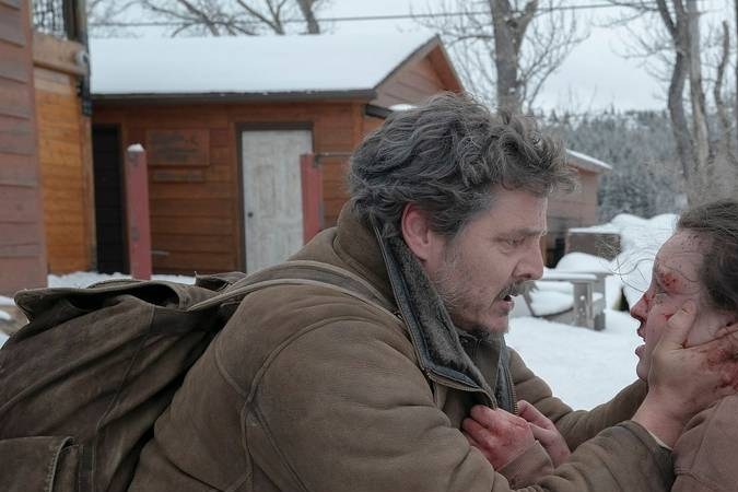 Pedro Pascal and Bella Ramsey in The Last of Us 1x08