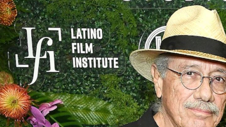 Edward James Olmos and Latasha Gillespie attend Amazon Studies and Latin Film Institute event celebrating Latino heritage & culture at NeueHouse Hollywood on October 03, 2022 in Hollywood, California in collaboration with LALIFF