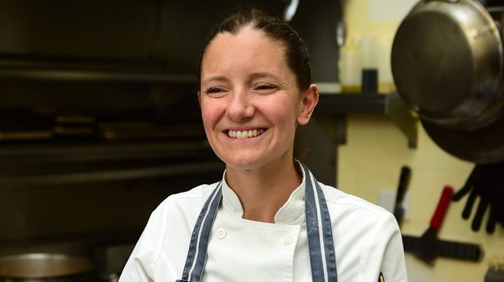 Mexican chef Elena Reygadas smiles during a interview in her restaurant "Rosetta" in Mexico City, on August 1, 2014. Reygadas won the Veuve Clicquot award for best female chef in Latin America in 2014 from British Restaurant Magazine. AFP PHOTO/RONALDO SCHEMIDT (Photo credit should read RONALDO SCHEMIDT/AFP via Getty Images)