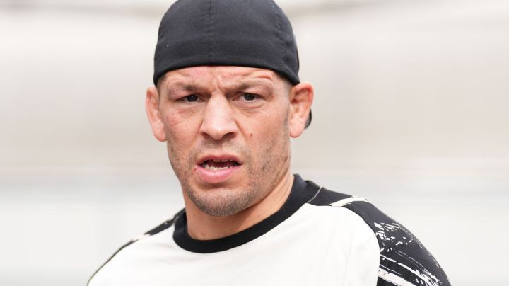 LAS VEGAS, NEVADA - SEPTEMBER 09: Nate Diaz arrives prior to the UFC 279 ceremonial weigh-in at MGM Grand Garden Arena on September 09, 2022 in Las Vegas, Nevada. (Photo by Chris Unger/Zuffa LLC)