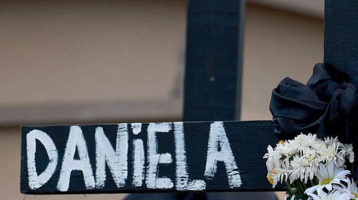ALLEN, TEXAS - MAY 09: The names of victims are written on crosses setup in a memorial near the scene of a mass shooting at the Allen Premium Outlets mall on May 9, 2023 in Allen, Texas. Eight people were killed and seven wounded in the Saturday attack in which the gunman was killed by police, according to published reports. Three of the wounded are in critical condition, according to the reports. (Photo by Joe Raedle/Getty Images)