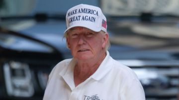 NEW YORK, NEW YORK - MAY 29: Former President Donald Trump is seen arriving at Trump Tower on May 29, 2023 in New York City. (Photo by James Devaney/GC Images)