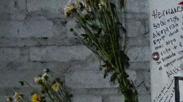 TOPSHOT - A makeshift memorial for victims of a stampede is pictured outside Cuscatlan stadium in San Salvador on May 21, 2023. El Salvador was in shock on May 21, 2023 after 12 people died and hundreds were injured in a stampede at a soccer stadium, as the country's president vowed an investigation. (Photo by MARVIN RECINOS / AFP) (Photo by MARVIN RECINOS/AFP via Getty Images)