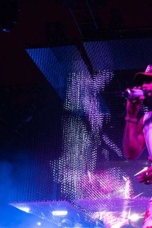 INDIO, CALIFORNIA - APRIL 22: Singer Eladio Carrion performs onstage during day 2 of 2023 Coachella Valley Music and Arts Festival on April 22, 2023 in Indio, California. (Photo by Scott Dudelson/Getty Images for Coachella)
