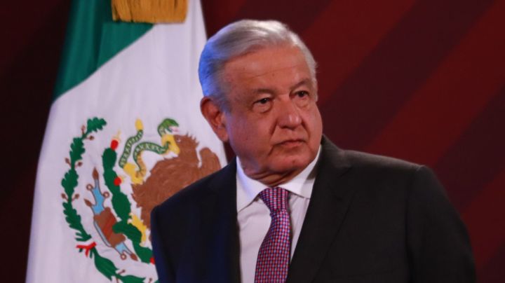 May 17, 2023 in Mexico City, Mexico: President of Mexico, Andres Manuel Lopez Obrador, speaks during the morning news conference in front of reporters at the National Palace. (Photo credit should read Carlos Santiago / Eyepix Group/Future Publishing via Getty Images)