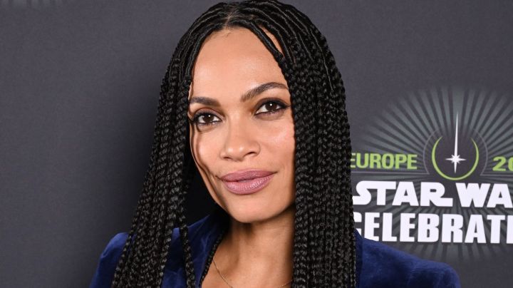 LONDON, ENGLAND - APRIL 07: Rosario Dawson attends the studio panel at Star Wars Celebration 2023 in London at ExCel on April 07, 2023 in London, England. (Photo by Jeff Spicer/Getty Images for Disney)