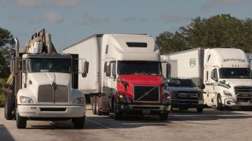 Central Florida, Truck stop rest area in Florida with trucks lined up off the highway. (Photo by: Peter Titmuss/UCG/Universal Images Group via Getty Images)