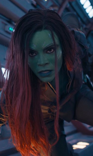 Zoe Saldana as Gamora in Marvel Studios' Guardians of the Galaxy Vol. 3. Photo courtesy of Marvel Studios. © 2023 MARVEL.