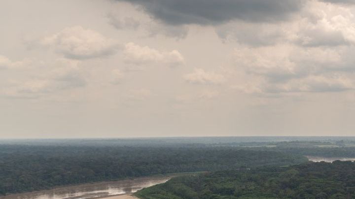 View from the top of mountain in Guaviare river in Colombian Amazonia