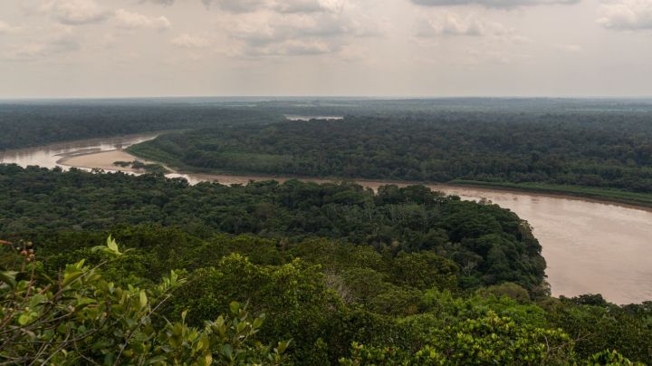 View from the top of mountain in Guaviare river in Colombian Amazonia