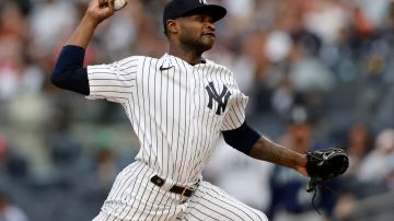 NEW YORK, NEW YORK - JUNE 22: Domingo German #0 of the New York Yankees in action against the Seattle Mariners at Yankee Stadium on June 22, 2023 in the Bronx borough of New York City. The Mariners defeated the Yankees 10-2. (Photo by Jim McIsaac/Getty Images)