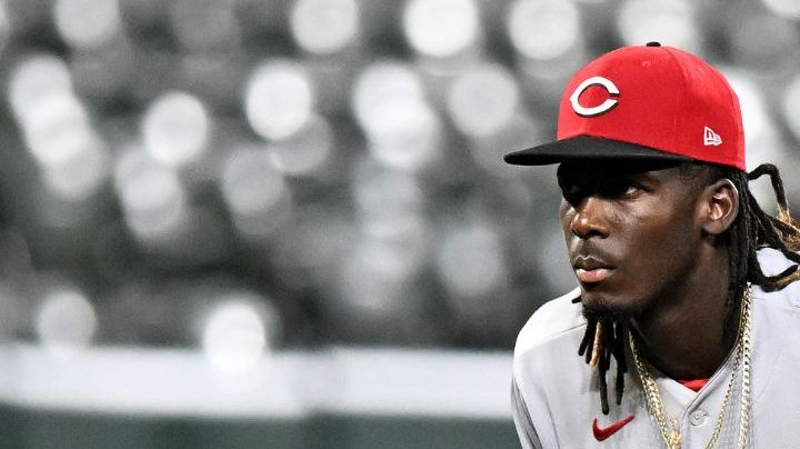 BALTIMORE, MARYLAND - JUNE 26: Elly De La Cruz #44 of the Cincinnati Reds plays third base against the Baltimore Orioles at Oriole Park at Camden Yards on June 26, 2023 in Baltimore, Maryland. (Photo by G Fiume/Getty Images)