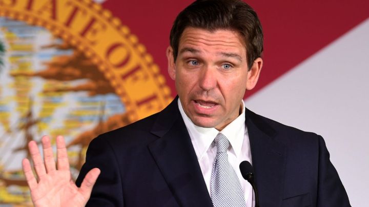 WILDWOOD, FLORIDA, UNITED STATES - JUNE 6: Republican presidential candidate Florida Gov. Ron DeSantis speaks during a press conference during which he signed a bill to protect the digital rights of Floridians, on June 6, 2023 in Wildwood, Florida. (Photo by Paul Hennessy/Anadolu Agency via Getty Images)