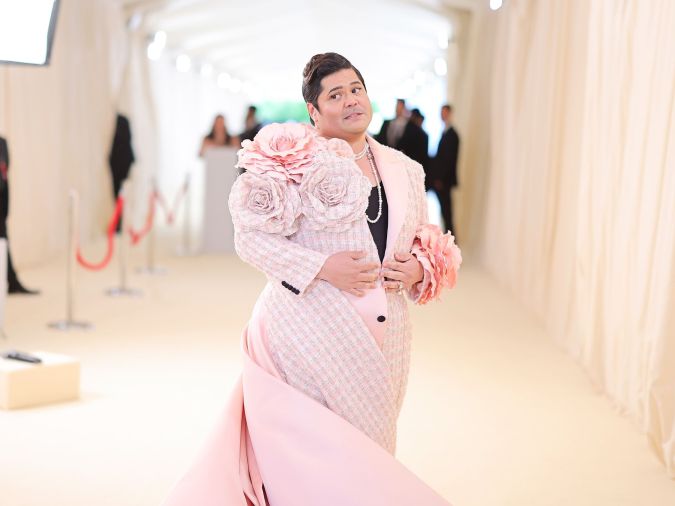 NEW YORK, NEW YORK - MAY 01: Harvey Guillén attends The 2023 Met Gala Celebrating "Karl Lagerfeld: A Line Of Beauty" at The Metropolitan Museum of Art on May 01, 2023 in New York City. (Photo by Matt Winkelmeyer/MG23/Getty Images for The Met Museum/Vogue)