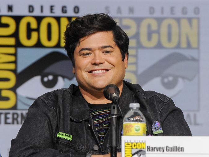 SAN DIEGO, CALIFORNIA - JULY 24: Harvey Guillén speaks onstage at FX's "What We Do in the Shadows" panel during 2022 Comic-Con International: San Diego at San Diego Convention Center on July 24, 2022 in San Diego, California. (Photo by Albert L. Ortega/Getty Images)
