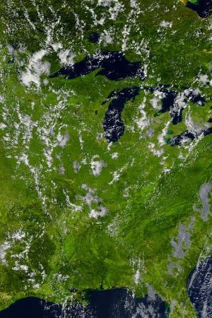 Tropical hurricane approaching the USA.Elements of this image are furnished by NASA. - stock photo