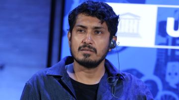 PARIS, FRANCE - MARCH 21: Tenoch Huerta attends the Master Class Against Racism And Discrimination at UNESCO on March 21, 2023 in Paris, France. (Photo by Pierre Suu/Getty Images)