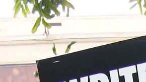 BURBANK, CALIFORNIA - MAY 24: Guild members participate in the Writers Guild Of America Strike: Superhero Day held in front of Warner Bros. Studios on May 24, 2023 in Burbank, California. (Photo by Albert L. Ortega/Getty Images)