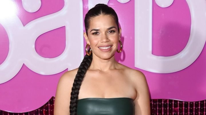 LONDON, ENGLAND - JULY 13: America Ferrera attends a photocall on July 13, 2023 in London, England. (Photo by Stuart C. Wilson/Getty Images for Warner Bros.)
