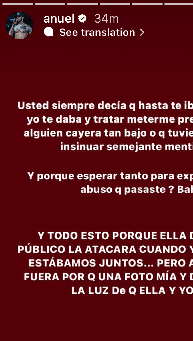 Anuel AA response to Yailin La Más Viral