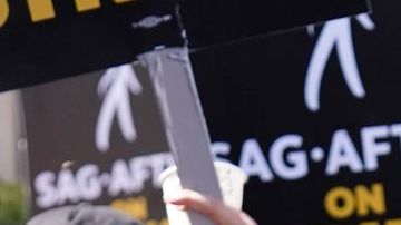 LOS ANGELES, CA - JULY 21: Diana Maria Riva walks the picket line in support of the SAG-AFTRA and WGA strike on July 21, 2023 in Los Angeles, California. (Photo by Hollywood To You/Star Max/GC Images)