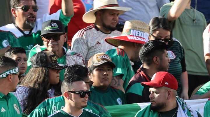 SANTA CLARA, CALIFORNIA - JULY 2: Fans of Mexico attend the match between Mexico and Qatar as part of the 2023 CONCACAF Gold Cup at Levi's Stadium on July 2, 2023 in Santa Clara, California. (Photo by Omar Vega/Getty Images)