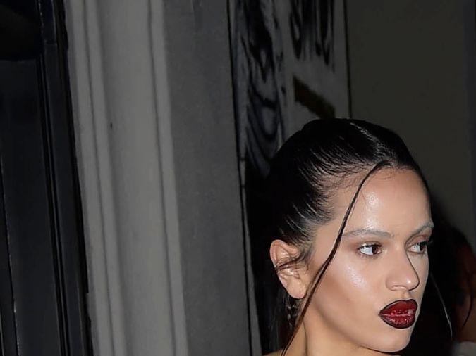 LOS ANGELES, CA - APRIL 18: Rosalia and Rauw Alejandro are seen on April 18, 2023 in Los Angeles, California. (Photo by zerojack/Star Max/GC Images)