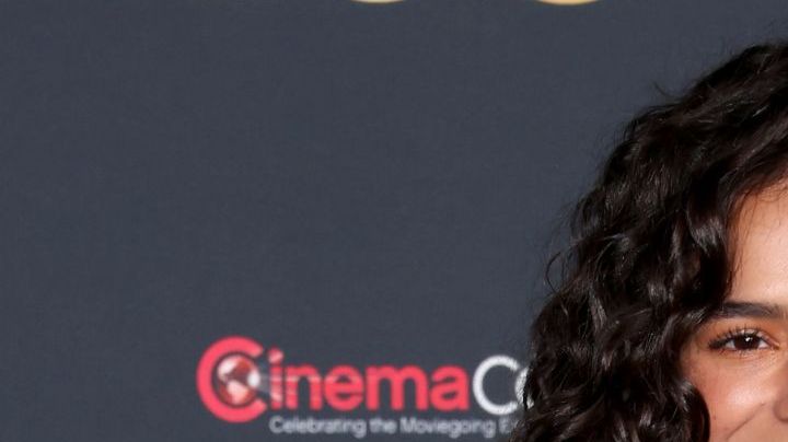 LAS VEGAS, NEVADA - APRIL 25: Bruna Marquezine poses for photos as she promotes the upcoming film "Blue Beetle" during the Warner Bros. Pictures presentation at The Colosseum at Caesars Palace during CinemaCon, the official convention of the National Association of Theatre Owners, on April 25, 2023, in Las Vegas, Nevada. (Photo by Gabe Ginsberg/Getty Images)