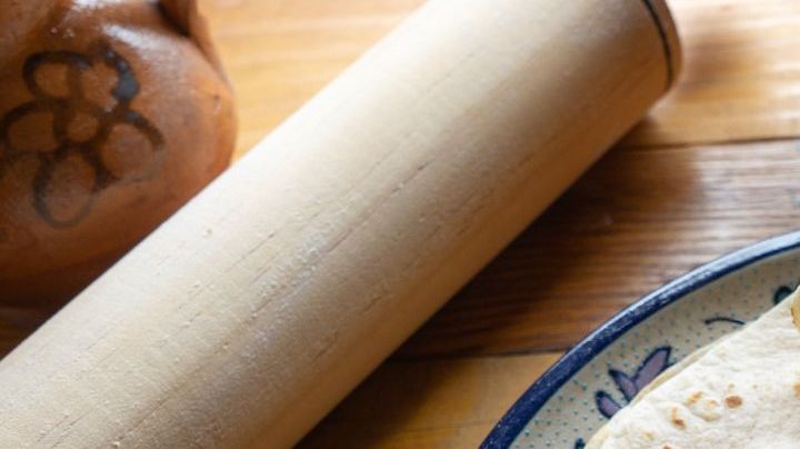 Authentic mexican flour tortillas with cheese and salsa