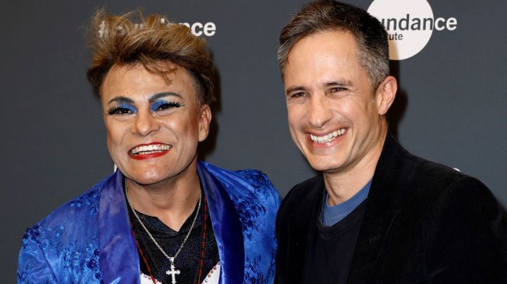 PARK CITY, UTAH - JANUARY 20: Saul Armendariz and Gael García Bernal attend the 2023 Sundance Film Festival "Cassandro" Premiere at The Ray Theatre on January 20, 2023 in Park City, Utah. (Photo by Frazer Harrison/Getty Images)