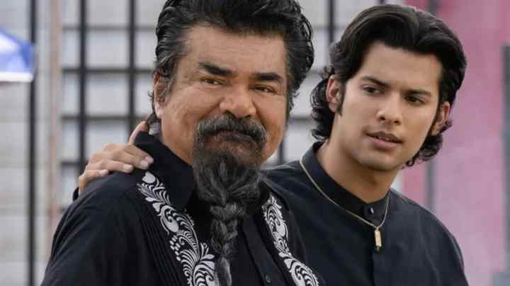 George Lopez and Xolo Mariduena in Blue Beetle