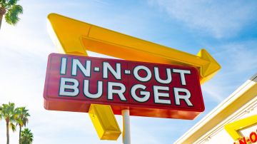 HOLLYWOOD, CA - OCTOBER 21: General view of the In-N-Out Burger on Sunset Blvd on October 21, 2021 in Hollywood, California. (Photo by AaronP/Bauer-Griffin/GC Images)