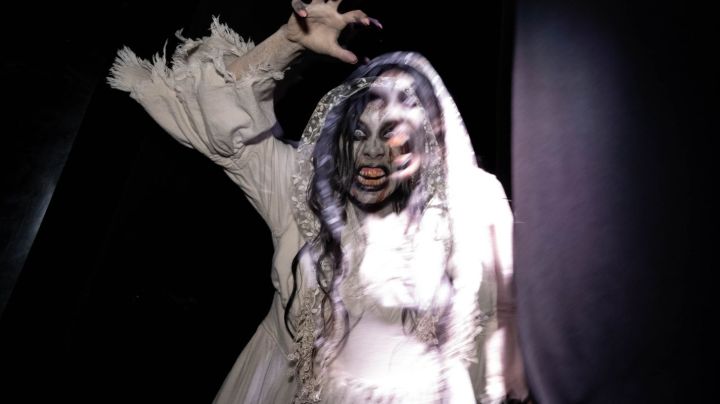 Universal City, CA - September 08:Inside the La Llorona maze at the opening of Hollywood Horror Nights at Universal Studios Hollywood Thursday, September 9, 2022. (Photo by David Crane/MediaNews Group/Los Angeles Daily News via Getty Images)
