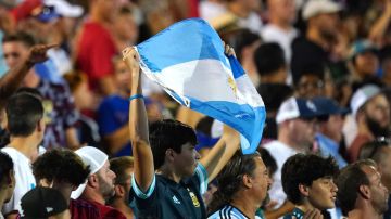 FRISCO, TEXAS - AUGUST 06: Fans cheer in the second half during the Leagues Cup 2023 Round of 16 match between Inter Miami CF and FC Dallas at Toyota Stadium on August 06, 2023 in Frisco, Texas. (Photo by Alex Bierens de Haan/Getty Images)
