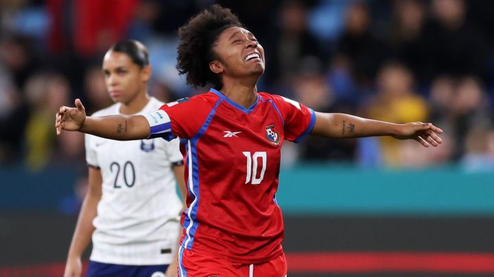 SYDNEY, AUSTRALIA - AUGUST 02: Marta Cox of Panama celebrates after scoring her team's first goal during the FIFA Women's World Cup Australia & New Zealand 2023 Group F match between Panama and France at Sydney Football Stadium on August 02, 2023 in Sydney, Australia. (Photo by Mark Metcalfe - FIFA/FIFA via Getty Images)
