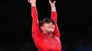 TOKYO, JAPAN - AUGUST 01: Alexa Moreno of Team Mexico competes in the Women's Vault Final on day nine of the Tokyo 2020 Olympic Games at Ariake Gymnastics Centre on August 01, 2021 in Tokyo, Japan. (Photo by Laurence Griffiths/Getty Images)