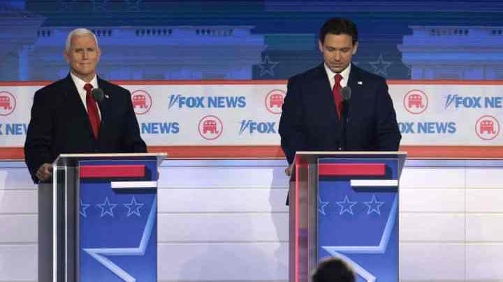 Republican presidential candidates at debate.