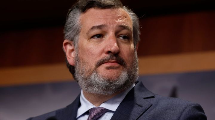 WASHINGTON, DC - JULY 19: Sen. Ted Cruz (R-TX) speaks at a news conference on the Supreme Court at the U.S. Capitol Building on July 19, 2023 in Washington, DC. Senators with the Senate Judiciary Committee held the press conference to discuss Senate Judiciary Chairman Richard Durbin's (D-IL) upcoming ethics bill. (Photo by Anna Moneymaker/Getty Images)