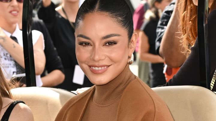 NEW YORK, NEW YORK - SEPTEMBER 11: Vanessa Hudgens leaves the Michael Kors fashion show at Domino Park on September 11, 2023 in New York City. (Photo by James Devaney/GC Images)