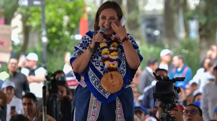 August 15, 2023 Toluca , Mexico : Xóchitl Gálvez, candidate for coordinator of the Frente Amplio por México, during a meeting with supporters in the center of the city of Toluca. (Photo by Arturo Hernández / Eyepix Group) (Photo credit should read Arturo Hernandez / Eyepix Group/Future Publishing via Getty Images)