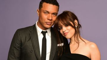LOS ANGELES, CALIFORNIA - NOVEMBER 13: (L-R) Ismael Cruz Córdova and Jenna Ortega pose in the IMDb exclusive portrait studio at the Critics Choice Association 2nd Annual Celebration of Latino Cinema & Television at Fairmont Century Plaza on November 13, 2022 in Los Angeles, California. (Photo by Vivien Killilea/Getty Images for IMDb)
