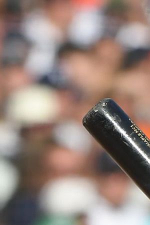DETROIT, MI - OCTOBER 01: Miguel Cabrera #24 of the Detroit Tigers looks on and smiles while waiting on-deck to bat during the game against the Cleveland Guardians at Comerica Park on October 1, 2023 in Detroit, Michigan. The Tigers defeated the Guardians 5-2. Today was Cabreras' final Major League game. (Photo by Mark Cunningham/MLB Photos via Getty Images)
