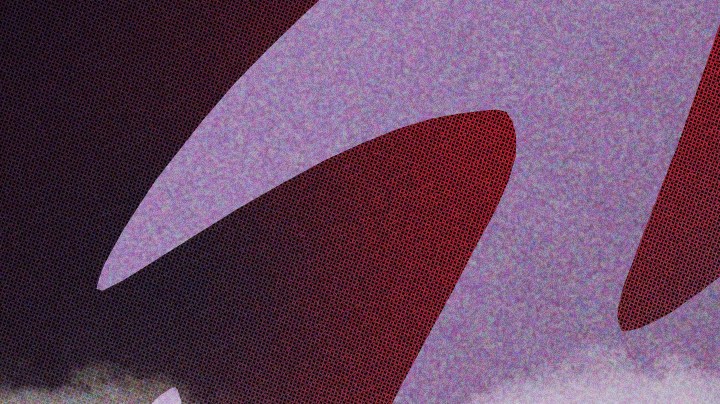 podcast mic with blood on the mic with lightning in the background art for a spooky mexican podcasts list